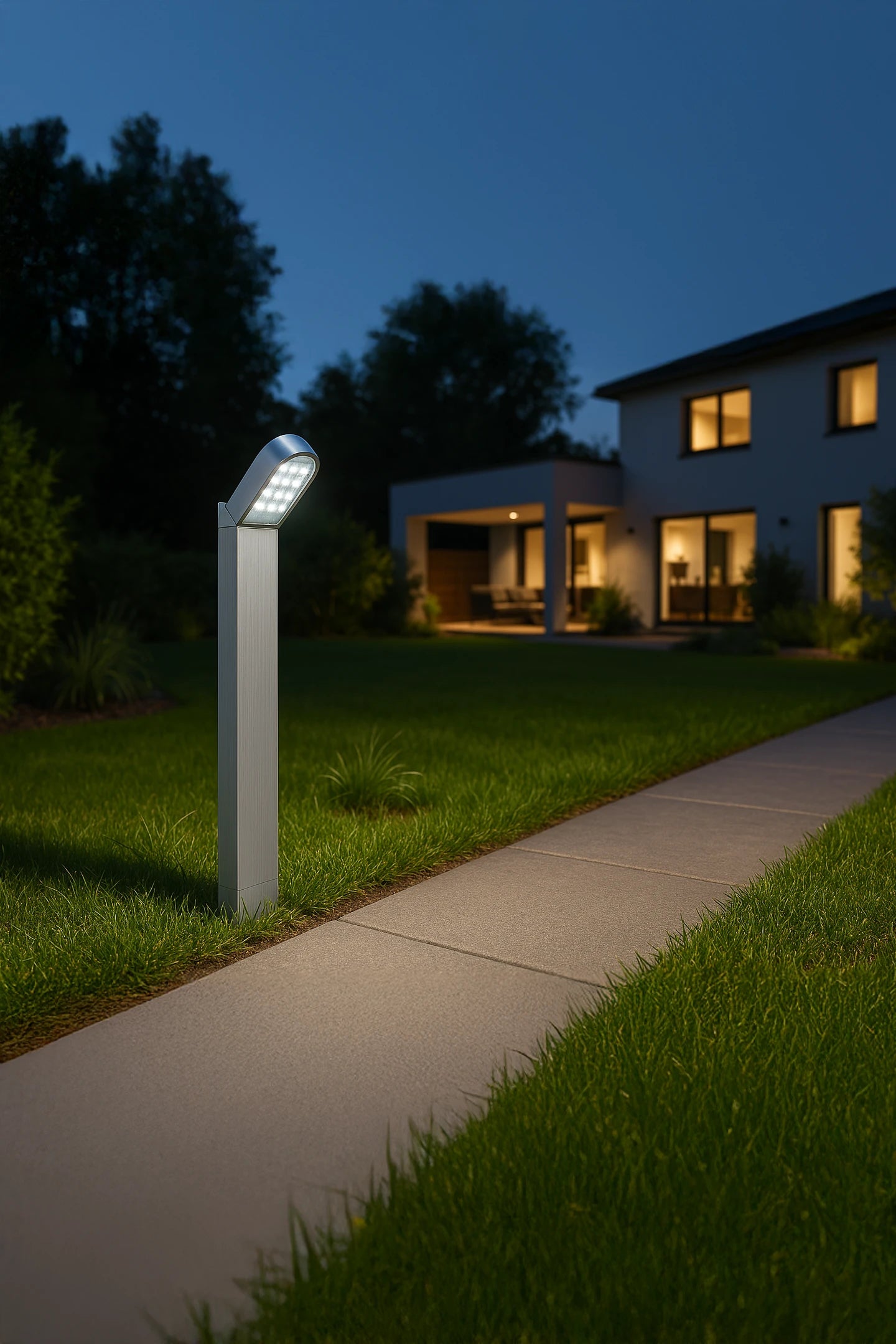 Lampada Grigia Giardino Taoluce alluminio 93.2 cm